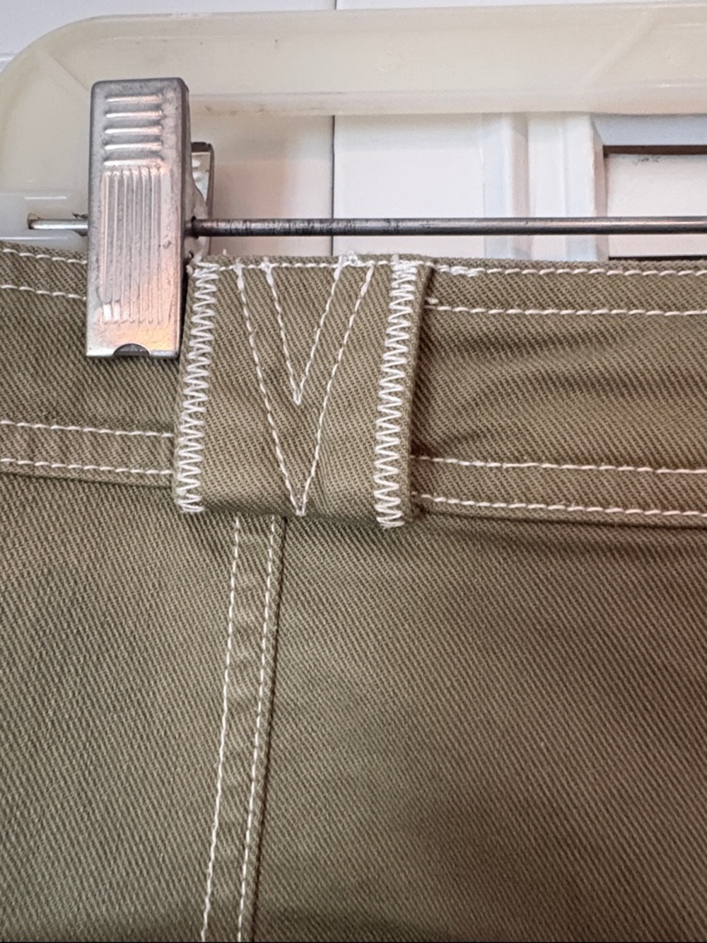 Pilcro Maxi Skirt from Anthropologie Olive Utility Carpenter Skirt S 14 - Picture 5 of 11